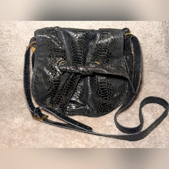 🐍 Vintage 🐍 Chi By Carlos Falchi Genuine Snakeskin Leather Crossbody Bag - Picture 1 of 10